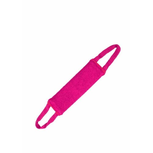 Губка мочалка для купания из хлопка с ручками малиновый от компании М.Видео - фото 1