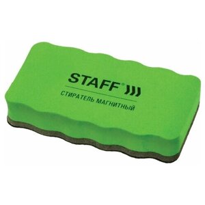 Губка-стиратель для маркерных досок Staff Basic (57х107мм) зеленая, 10шт, 2 уп. (237510)