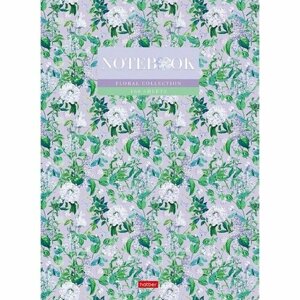 Hatber Бизнес-блокнот твердая обложка А4, 160 листов "Floral collection", глянцевая ламинация, 5-цветный блок, блок 65 г/м2