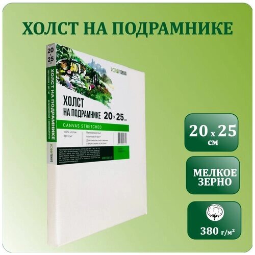 Хлопковый грунтованный холст на подрамнике 20х25 см, Хоббитания, хлопок 380 гр/м2, холст для рисования маслом, акрилом и гуашью от компании М.Видео - фото 1