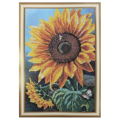 Hobby & Pro Набор для вышивания бисером Цветок солнца 25 х 39 см (БН-3122) разноцветный от компании М.Видео - фото 1
