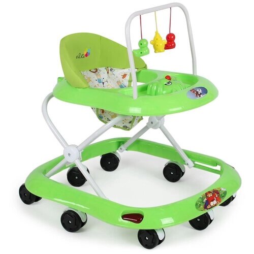 Ходунки Alis Маленький водитель, 8 колес, музыка, игрушки, зеленый