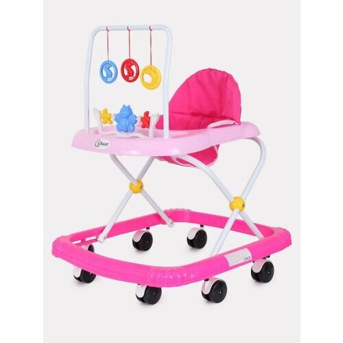 Ходунки детские, 8 колес, звуковая панель, цвет розовый