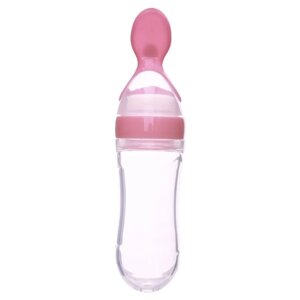 IBRICO / Детская силиконовая бутылочка для кормления / Ложка дозатор для введения первого прикорма