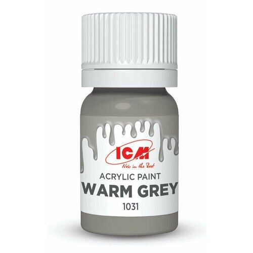 ICM Краска акриловая, Теплый серый (Warm Grey), 12 мл, C1031 от компании М.Видео - фото 1