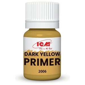 ICM Краска для творчества, 17 мл, Грунтовка, цвет Темно-желтый (Dark Yellow) C2006