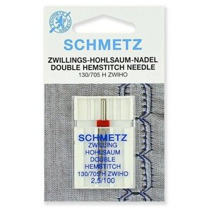 Иглы Schmetz для мережки двойные № 100/2,5 130/705H-ZWIHO, 1 шт.