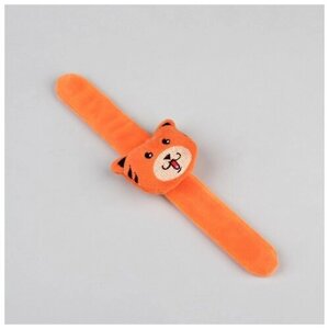 Игольница на браслете "Тигра", 23 х 6,5 см, цвет оранжевый