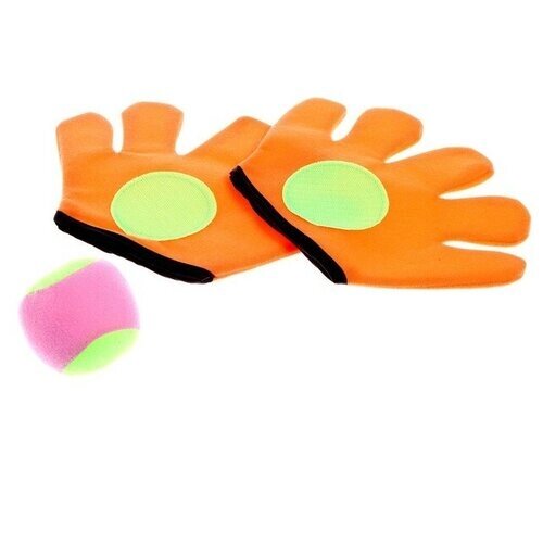 Игра «Кидай-поймай», 2 перчатки-ловушки для мяча, 1 мяч, цвета микс от компании М.Видео - фото 1