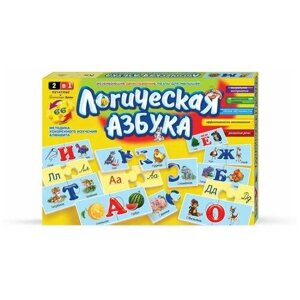 Игра настольная -Логическая Азбука, изучение алфавита, 1 коробка