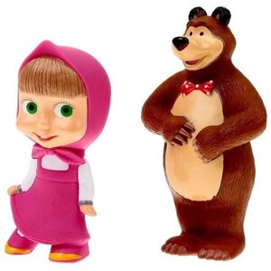 Играем вместе Набор резиновых игрушек «Маша и Медведь»