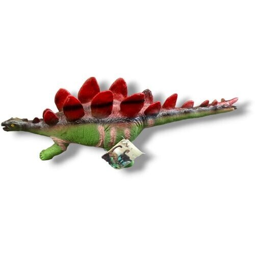 Игровая фигурка динозавр Стегозавр 30 см красно-зеленый со звуком от компании М.Видео - фото 1