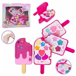 Игровой набор косметики для кукол в декоративной палетке для девочек мороженое