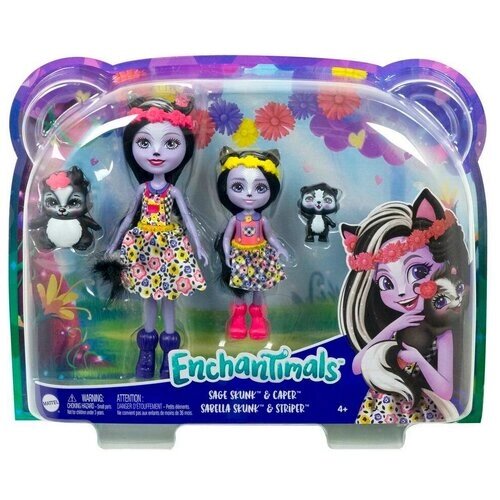 Игровой набор Mattel Enchantimals Сейдж Скунси с сестричкой и питомцами HCF82 от компании М.Видео - фото 1