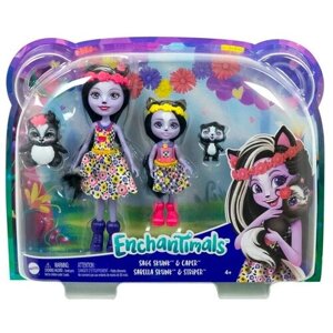 Игровой набор Mattel Enchantimals Сейдж Скунси с сестричкой и питомцами HCF82