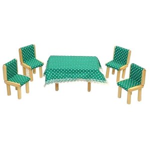 Игровой набор Радость моя «Мебель для кукол - Столовая» цвет зеленая горошина