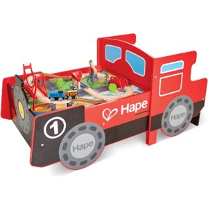 Игровой железнодорожный локомотив Hape для малышей 17 аксессуаров E3769_HP