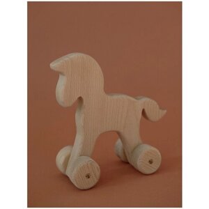 Игрушка деревянная каталка лошадка Янки KAZA