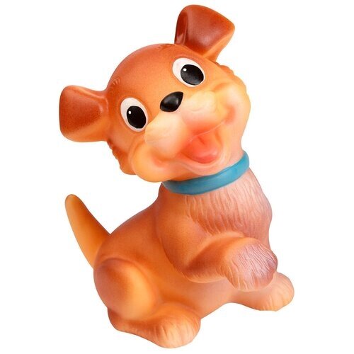 Игрушка для ванной ОГОНЁК Собака Бимка (С-491), коричневый от компании М.Видео - фото 1