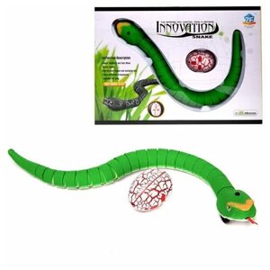 Игрушка Junfa Интерактивные насекомые и пресмыкающиеся Змея зеленая на ИК управлении