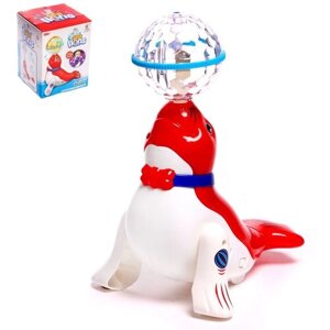 Игрушка музыкальная "Морской котик", световые и звуковые эффекты, цвета микс