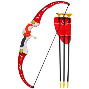 Игрушка Набор ABtoys Лук с 3 стрелами S-00212, 60 см, красный