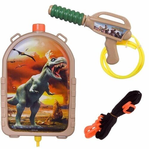 Игрушка Водное оружие. Бластер с рюкзачком-резервуаром Динозавр, объем 2000мл - Junfa Toys [8233-28] от компании М.Видео - фото 1