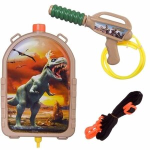 Игрушка Водное оружие. Бластер с рюкзачком-резервуаром Динозавр, объем 2000мл - Junfa Toys [8233-28]