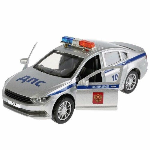 Инерционная металлическая модель - Volkswagen Passat Полиция, 12 см, свет, звук от компании М.Видео - фото 1