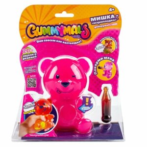 Интерактивная игрушка EOLO Мармеладный мишка тянучка розовый звук свет GUM001_3