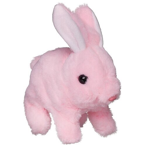 Интерактивная мягкая игрушка ABtoys Счастливые друзья Кролик, PT-01798, розовый