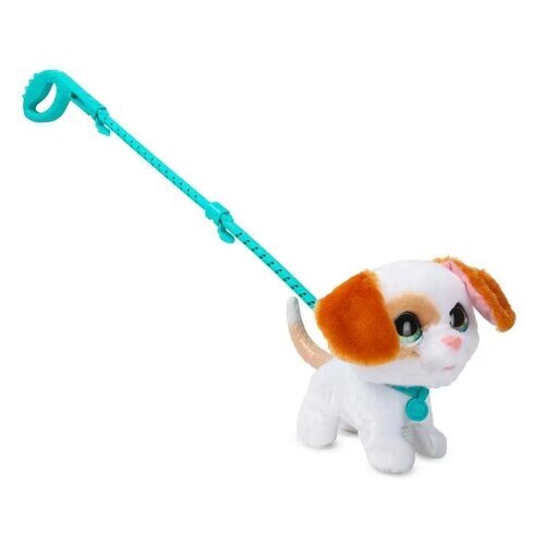 Интерактивная мягкая игрушка FurReal Friends Питомец на поводке собака F8131ES0, белый/коричневый