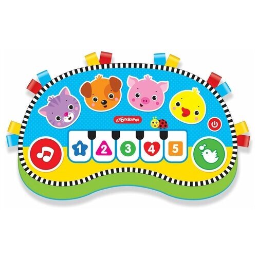 Интерактивная развивающая игрушка Азбукварик Пианино малыша Веселые зверята от компании М.Видео - фото 1