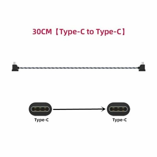 Кабель для пульта управления квадрокоптером DJI Mavic MINI/MINI SE/Pro/ZOOM/Air/Mavic 2 Type-C - Type-C PVC 30см от компании М.Видео - фото 1