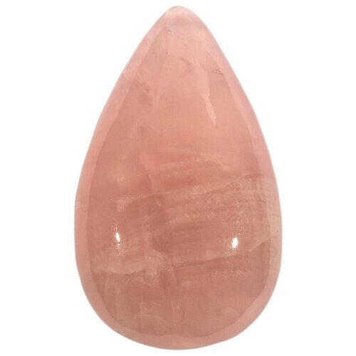 Кабошон из розового кварца, размер 45х27х8 мм, вес 15 грамм