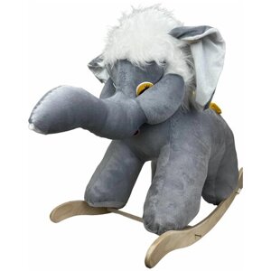 Качалка Слон серый, мягкая игрушка для детей в подарок