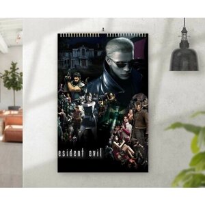 Календарь MIGOM Настенный перекидной Принт А3 "Resident Evil, Резидент Эвил"6