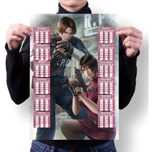 Календарь MIGOM Настенный Принт А2 "Resident Evil, Резидент Эвил"10