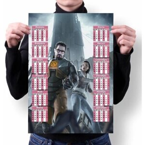 Календарь настенный Half-Life, Халф Лайф №10, А1 (84-60 см)