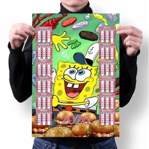 Календарь настенный на 2020 год Губка Боб, SpongeBob №13, А3