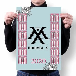 Календарь настенный на 2020 год Monsta X №56, А2