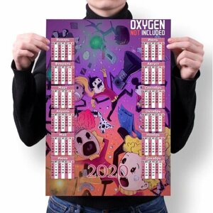 Календарь настенный на 2020 год OXYGEN NOT INCLUDED, оксиген НОТ инклюдед №2, А2