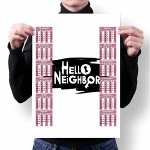 Календарь настенный Привет Сосед/ Hello Neighbor №10, А4