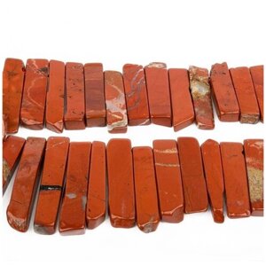 Каменные бусины из натурального камня - Яшма красная 25-60 мм