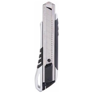 Канцелярский нож, автоматическая фиксация, лезвие: 18мм / выдвижное / сегментированное / отламывающееся, Deli E2057 (E2057)