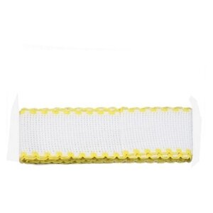 Канва ленточная "Bestex" 7707138, 100% хлопок, 1,5м х 3,5 см, цвет белый/желтый
