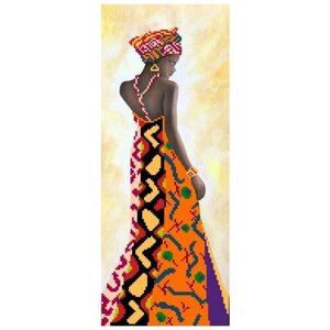 Канва/ткань с рисунком Матренин посад для вышивания бисером 24 см х 47 см 4192 Уганда