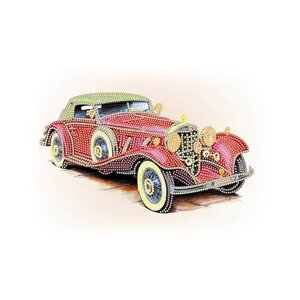 Канва/ткань с рисунком "Матренин посад" для вышивания бисером 28 см х 34 см 4171 "Красное авто"
