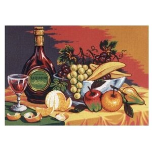 Канва жесткая с рисунком Натюрморт десерт с фруктами 45 x 60 см GOBELIN L. DIAMANT D. 511