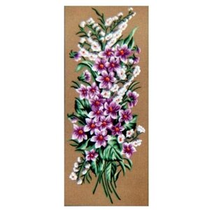 Канва жесткая с рисунком Сиреневые цветочки, 2картинки 60 х 60 см* GOBELIN L. DIAMANT 18.628
